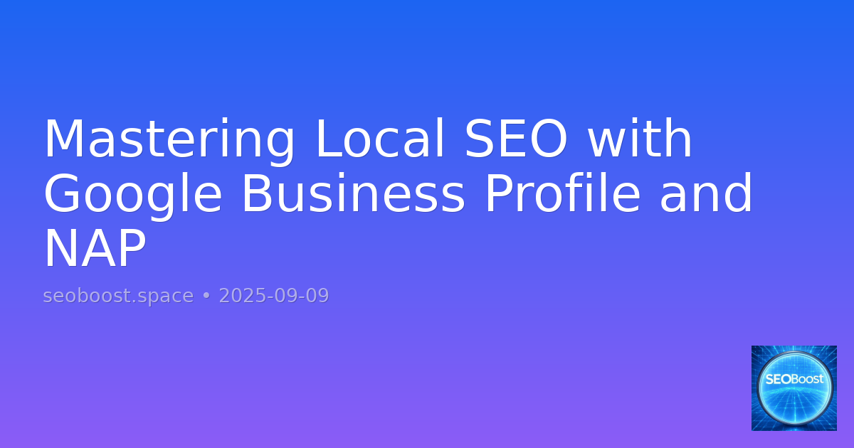 Mastering Local SEO with Google Business Profile and NAP