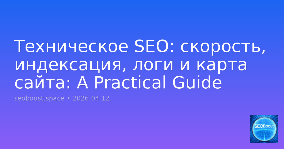 Техническое SEO: скорость, индексация, логи и карта сайта: A Practical Guide